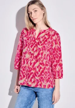 Cecil Blusen*Bluse mit modernem Print pink sorbet