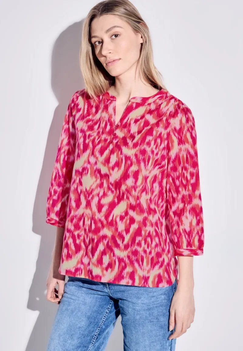 Cecil Blusen*Bluse mit modernem Print pink sorbet