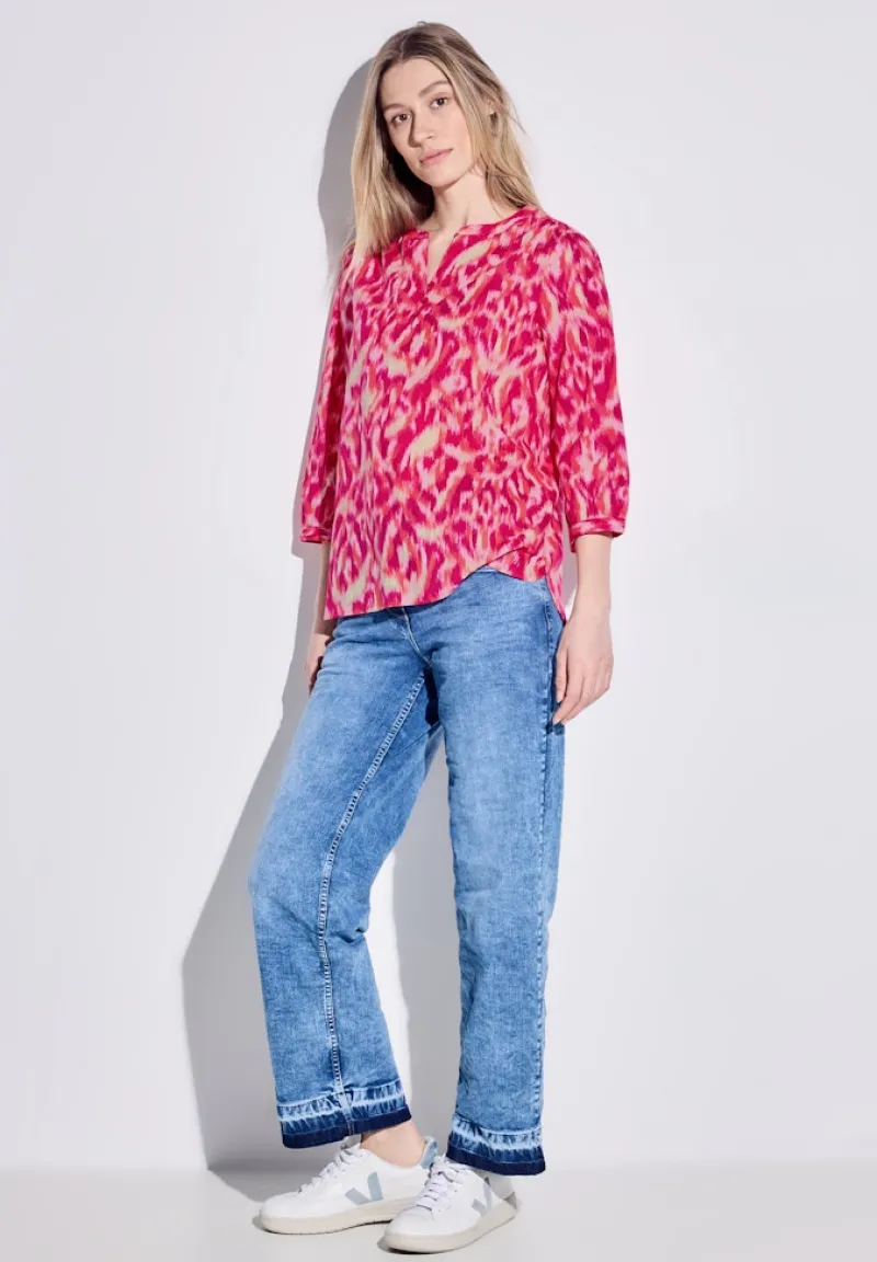 Cecil Blusen*Bluse mit modernem Print pink sorbet