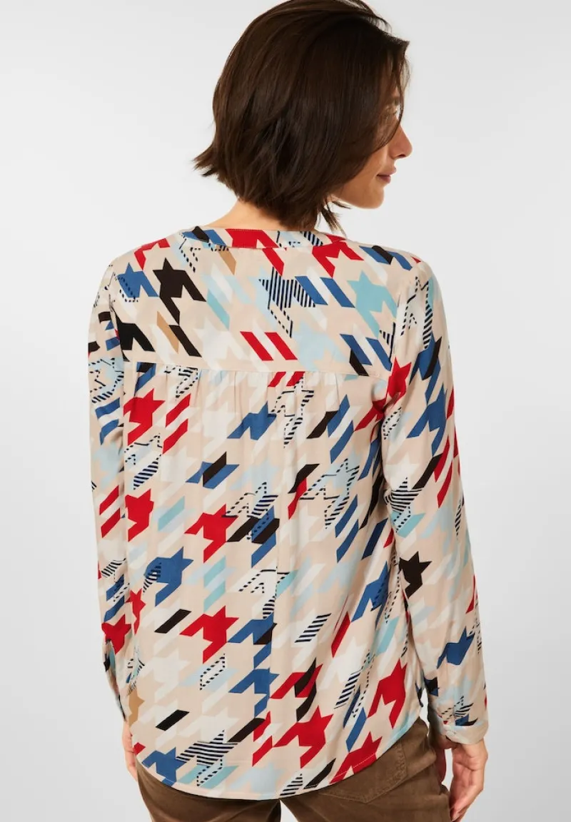 Cecil Blusen*Bluse mit Multicolorprint vanilla white