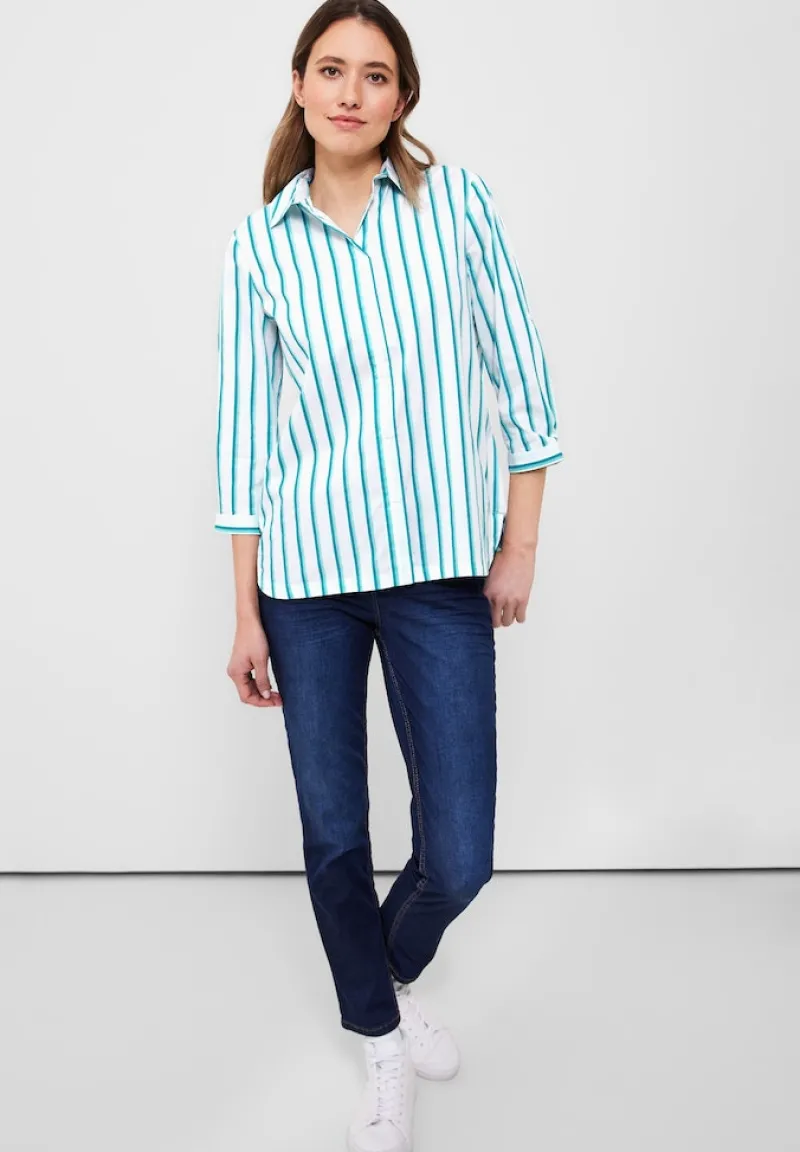 Cecil Blusen*Bluse mit Multicolorstreifen clary mint