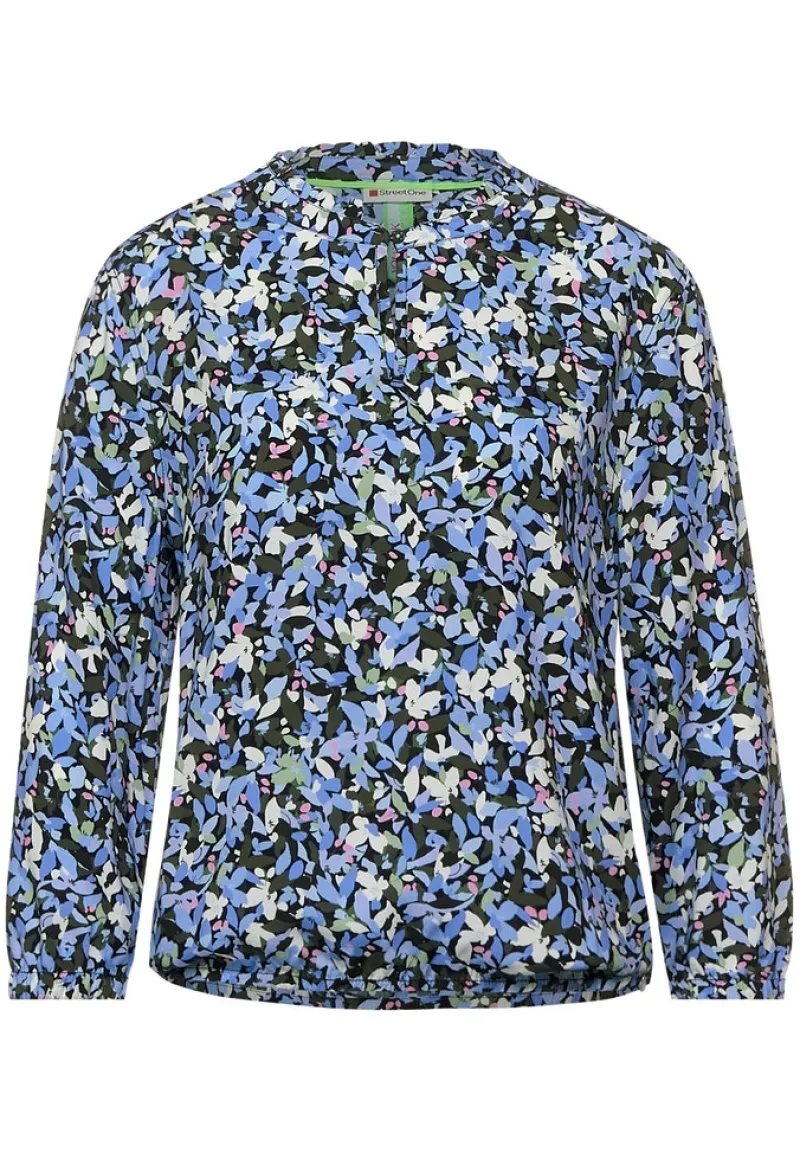 Street One Blusen*Bluse mit Multicolour Print dark vintage blue