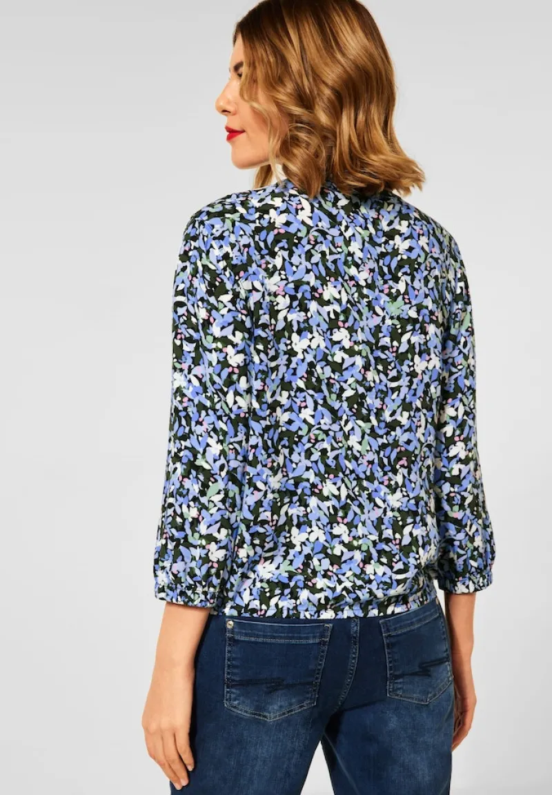 Street One Blusen*Bluse mit Multicolour Print dark vintage blue