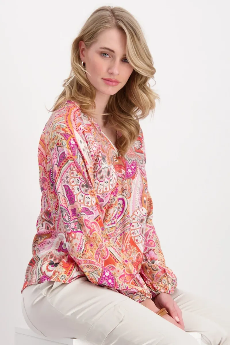 Monari Blusen*Bluse mit Paisleymuster apricot gemustert