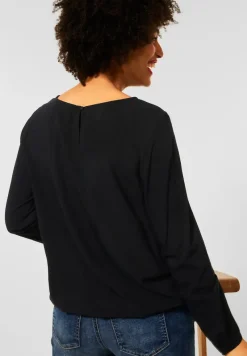 Street One Blusen*Bluse mit Partprint Black