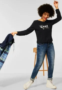 Street One Blusen*Bluse mit Partprint Black