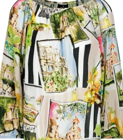 Monari Blusen*Bluse mit Polaroidmuster marmor gemustert