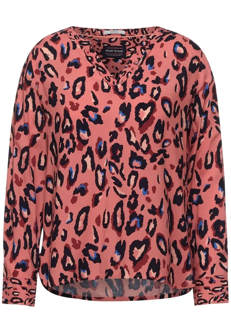 Cecil Blusen*Bluse mit Print Mix rose pepper