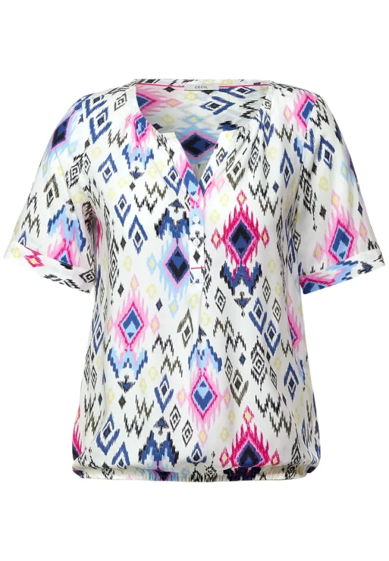 Cecil Blusen*Bluse mit Print vanilla white