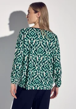 Street One Blusen*Bluse mit Raffung am Arm hunter green