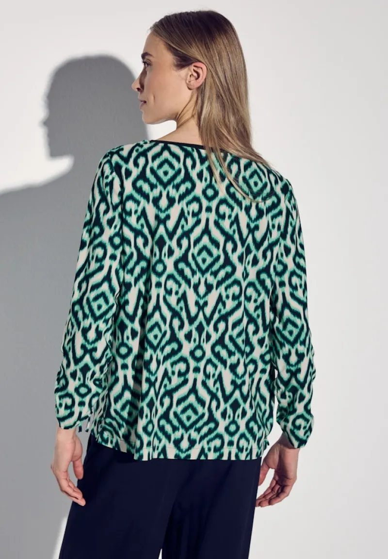 Street One Blusen*Bluse mit Raffung am Arm hunter green