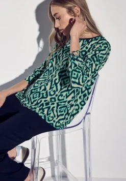 Street One Blusen*Bluse mit Raffung am Arm hunter green