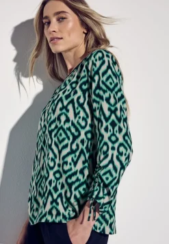 Street One Blusen*Bluse mit Raffung am Arm hunter green