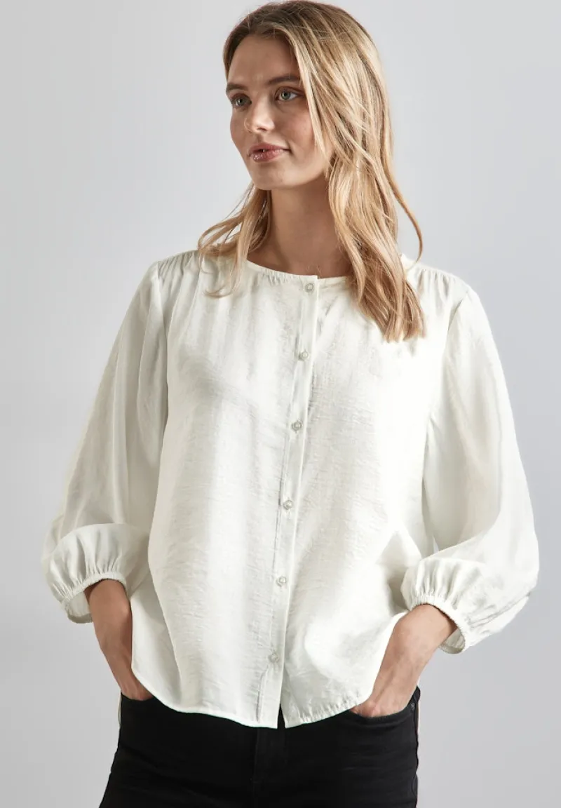 Street One Blusen*Bluse mit Raffungen off white