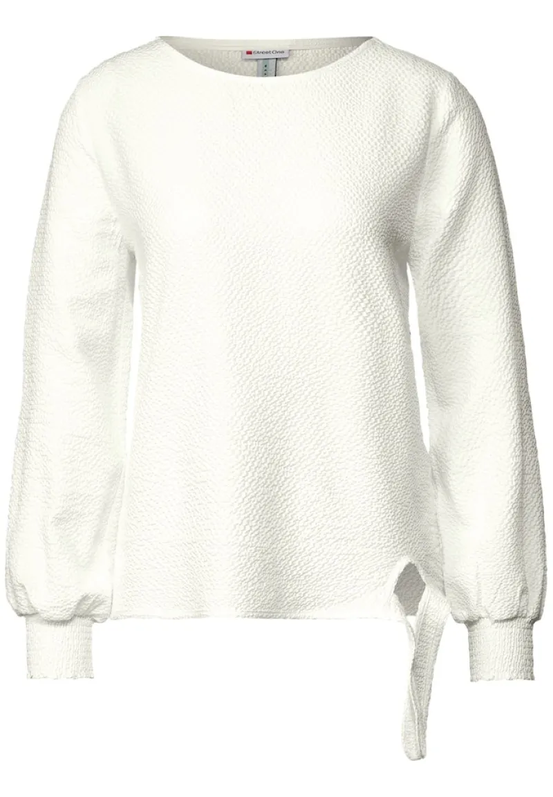 Street One Blusen*Bluse mit Schleifendetail off white