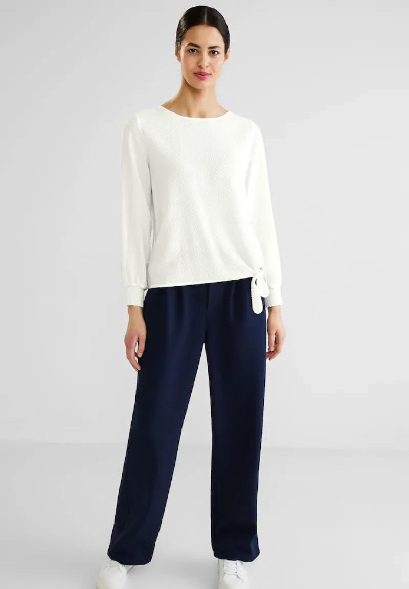 Street One Blusen*Bluse mit Schleifendetail off white