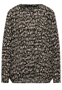 Cecil Blusen*Bluse mit Smock-Ausschnitt raw khaki