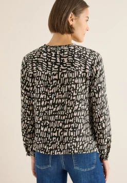 Cecil Blusen*Bluse mit Smock-Ausschnitt raw khaki