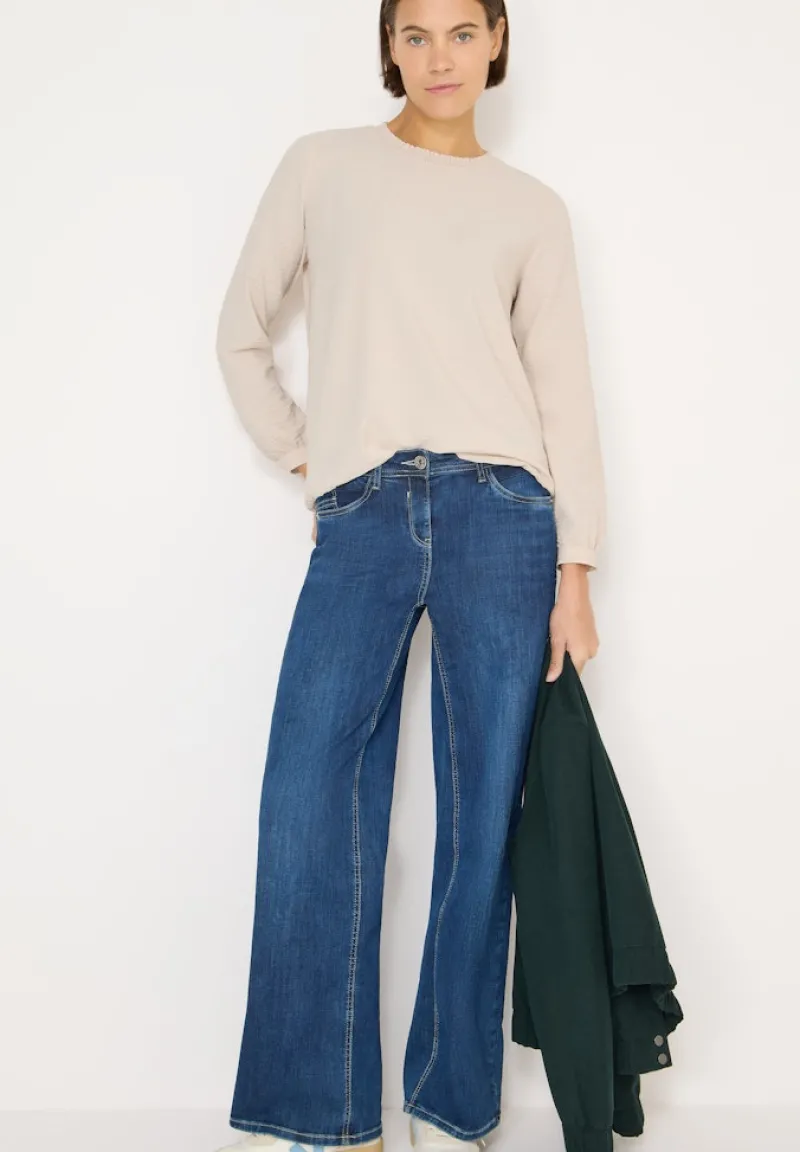 Cecil Blusen*Bluse mit Smock-Ausschnitt pearl beige