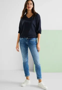 Street One Blusen*Bluse mit Smokdetails deep blue