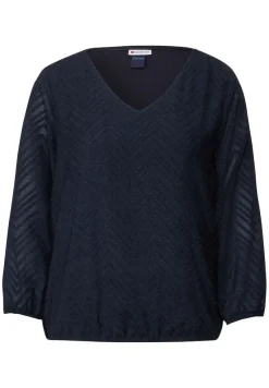 Street One Blusen*Bluse mit Smokdetails deep blue