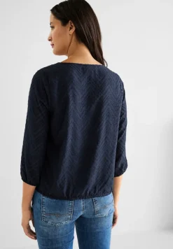 Street One Blusen*Bluse mit Smokdetails deep blue