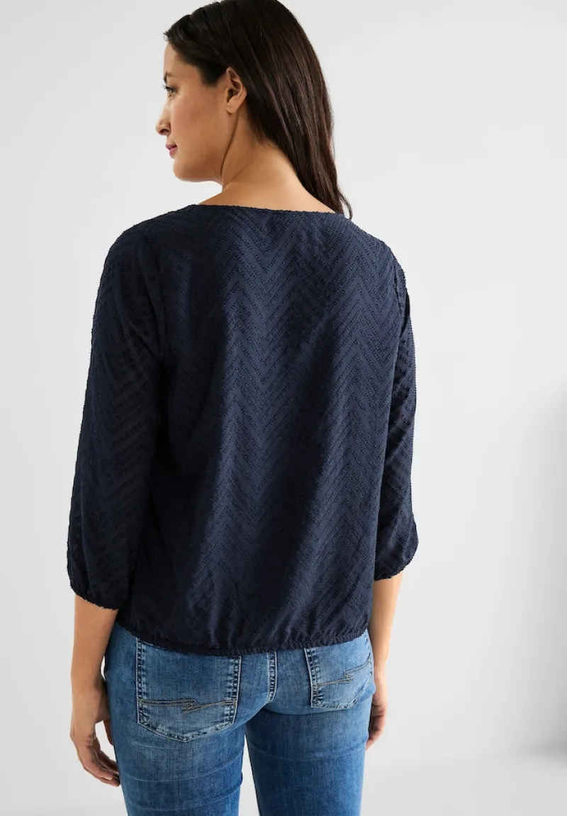 Street One Blusen*Bluse mit Smokdetails deep blue