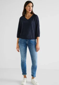 Street One Blusen*Bluse mit Smokdetails deep blue