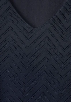 Street One Blusen*Bluse mit Smokdetails deep blue