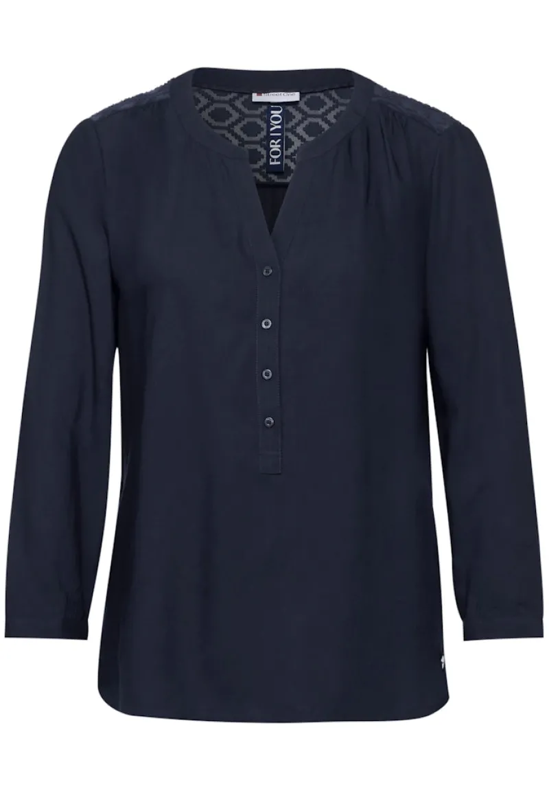 Street One Blusen*Bluse mit Spitzendetail deep blue