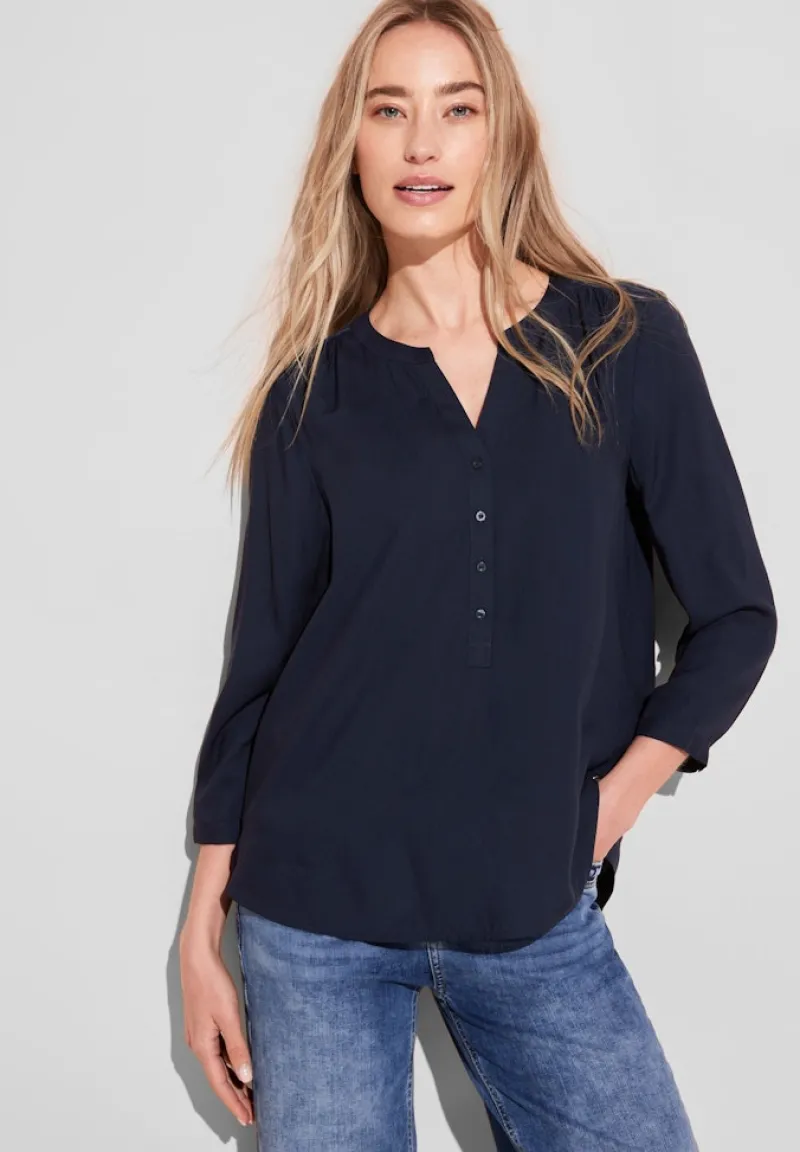 Street One Blusen*Bluse mit Spitzendetail deep blue