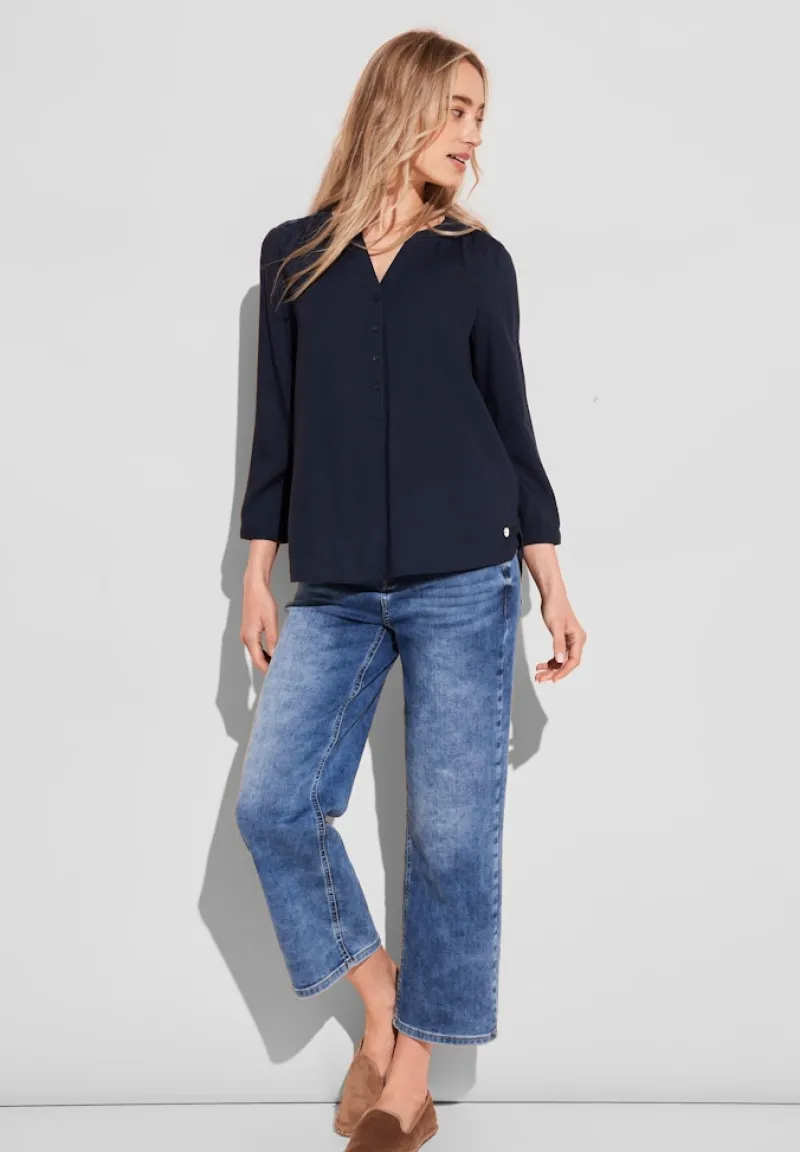 Street One Blusen*Bluse mit Spitzendetail deep blue