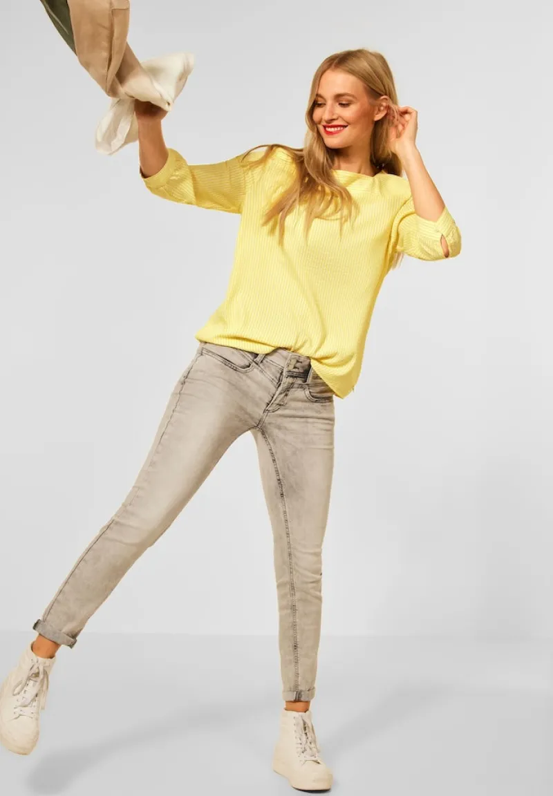 Street One Blusen*Bluse mit Streifen Print merry yellow