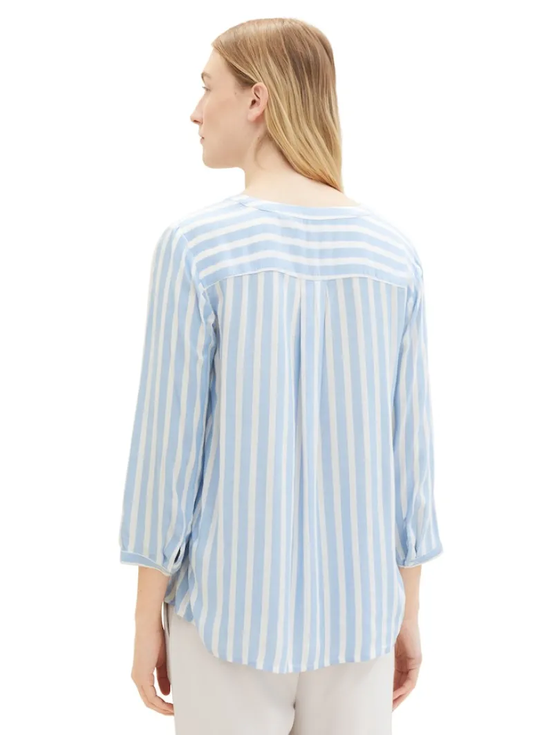 Tom Tailor Blusen*Bluse mit Streifenmuster offwhite blue vertical stripe