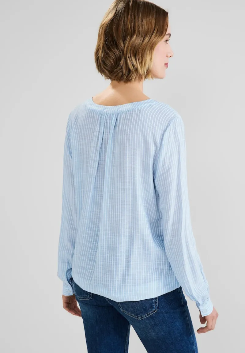 Street One Blusen*Bluse mit Streifenmuster light splash blue