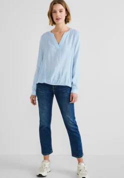 Street One Blusen*Bluse mit Streifenmuster light splash blue
