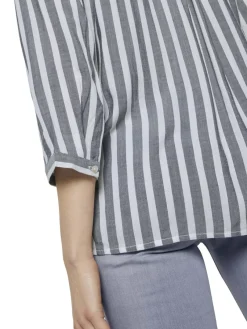 Tom Tailor Blusen*Bluse mit Streifenmuster offwhite navy vertical stripe