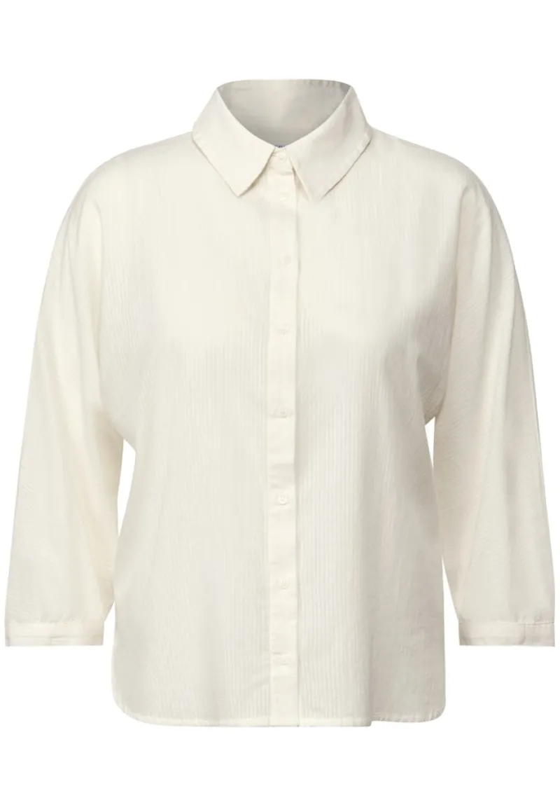 Cecil Blusen*Bluse mit Streifenstruktur vanilla white