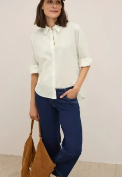 Cecil Blusen*Bluse mit Streifenstruktur vanilla white