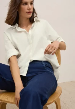 Cecil Blusen*Bluse mit Streifenstruktur vanilla white