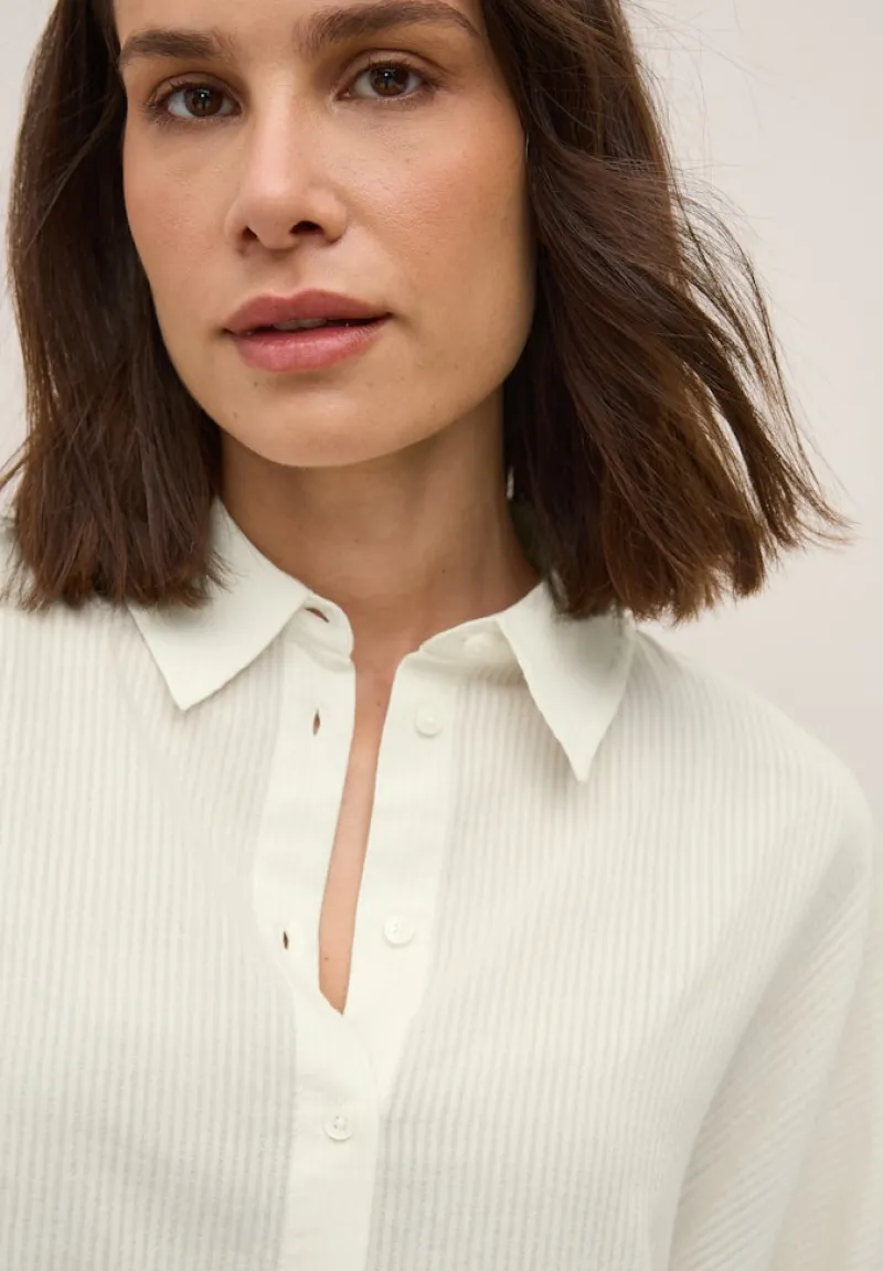 Cecil Blusen*Bluse mit Streifenstruktur vanilla white