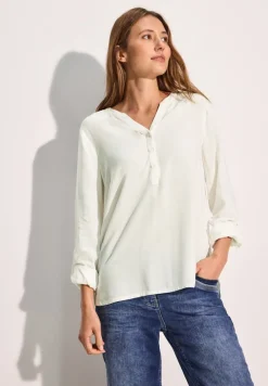 Cecil Blusen*Bluse mit Turn-Up vanilla white