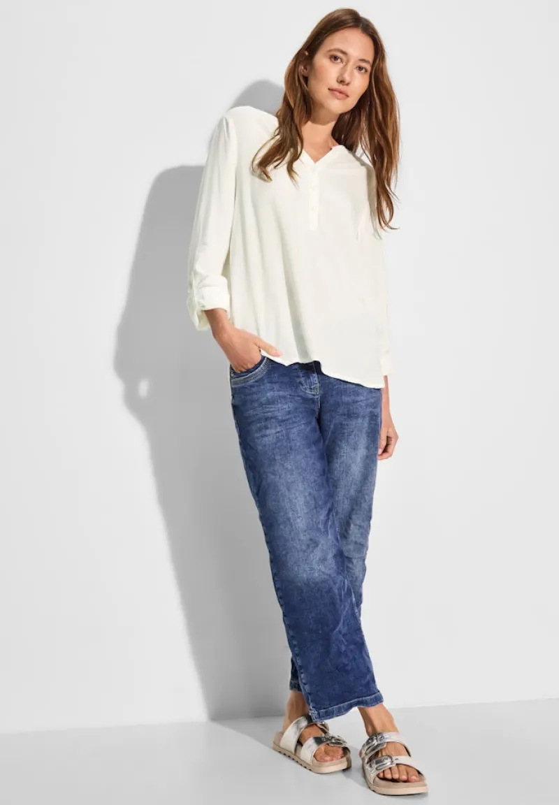 Cecil Blusen*Bluse mit Turn-Up vanilla white