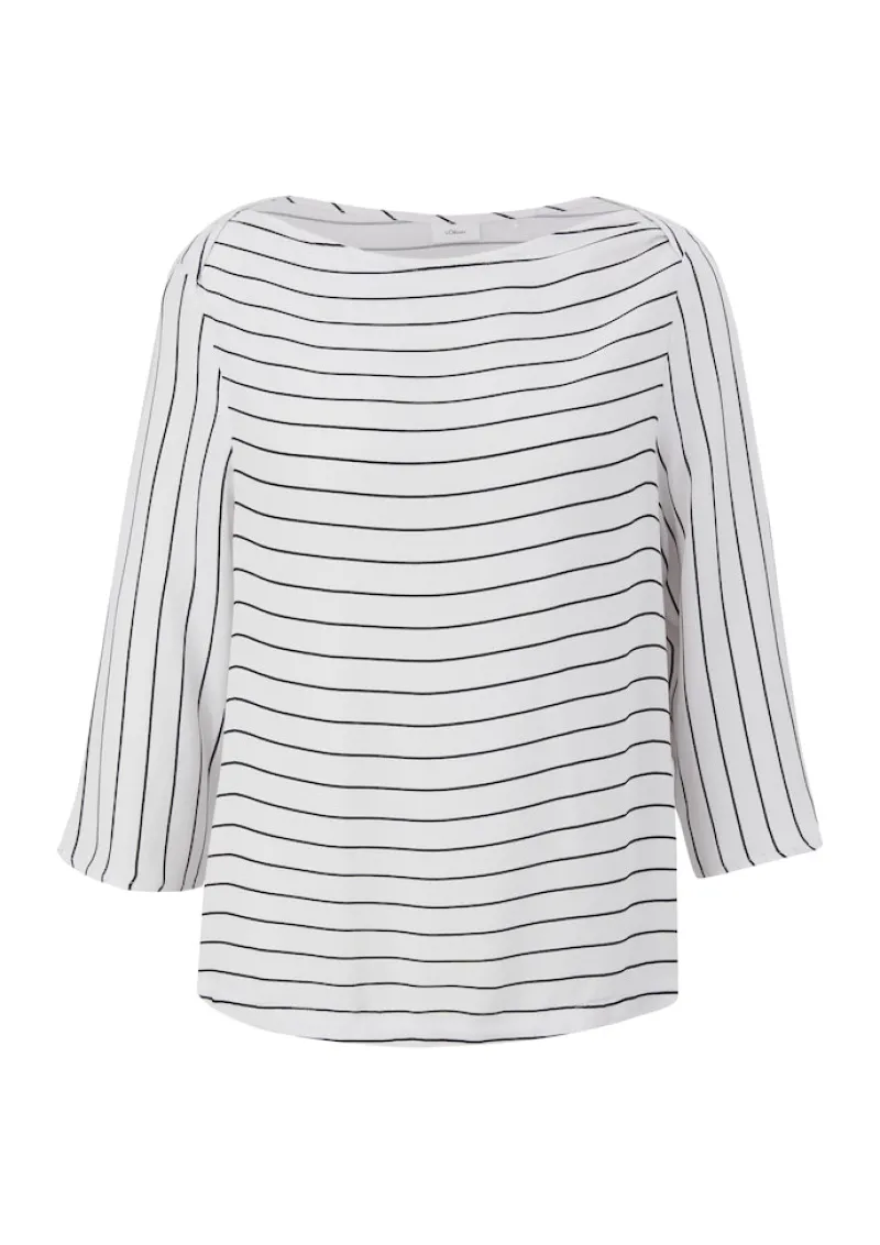 s.Oliver Blusen*Bluse mit U-Boot-Ausschnitt ecru