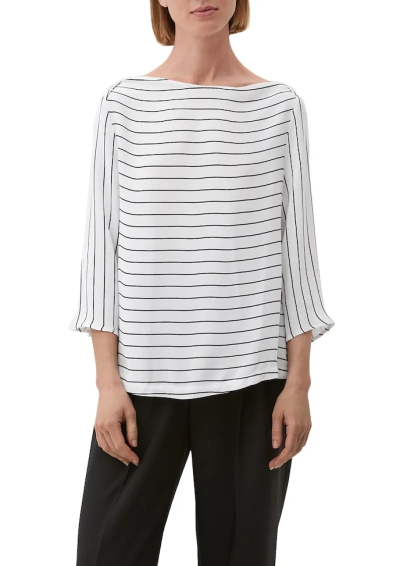 s.Oliver Blusen*Bluse mit U-Boot-Ausschnitt ecru