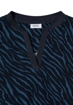 Cecil Blusen*Bluse mit Zebra Print urban dark blue