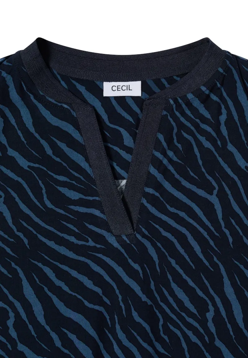 Cecil Blusen*Bluse mit Zebra Print urban dark blue