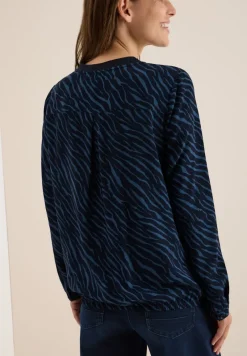 Cecil Blusen*Bluse mit Zebra Print urban dark blue