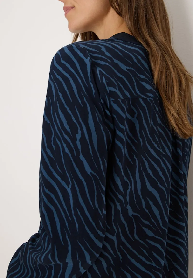 Cecil Blusen*Bluse mit Zebra Print urban dark blue
