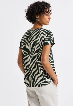 Street One Blusen*Bluse mit Zebra-Muster pine grove green